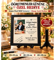 Öğretmenler Günü Hediyesi Kişiye Özel Fotoğraflı MDF Çerçeve – Öğretmenime Özel Anlamlı Hatıra