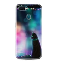 Oppo A5S A15 A16 A54 A55 A73 A74 Kılıf Desemli Silikon Window Cat 1787