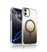 Apple iPhone 11 Uyumlu Kılıf M-safe Şarj Özellikli Transparan Renk Geçişli Zore Toros Kapak (Gri)