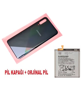 Tkgz Samsung Galaxy A30S A307 Arka Pil Batarya Kapağı + PİL SİYAH