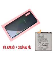 Tkgz Samsung Galaxy A30S A307 Arka Pil Batarya Kapağı + PİL SİYAH