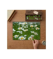 Sarı Çiçek Bahçesi Tasarımı 240 parça Ahşap Puzzle Ahşap Kutuda MP04272