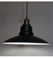 RİOLİGHT RETRO  SİYAH İÇİ BEYAZ TEKLİ METAL SARKIT ÇAP: 37CM