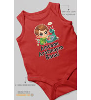 Amcamı Aratmayın Bana! Sıfır Kol Bebek Zıbını %100 Pamuk