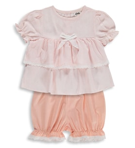 Civil Baby Roba Fiyonklu 6-18 Ay Takım - Pembe