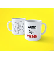 Artık Lütfen Yeme Espirili Baskılı Kupa Bardak