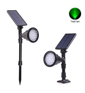 Forlife 30Watt Fonksiyonel Solar Çim/Bahçe Aydınlatma Armatürü (Yeşil Işık)