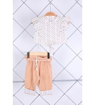 Babyhola Kız Bebek Çocuk Bluz Pantolon Alt Üst Salaş Takım 2'li 21020 (Hardal Sarısı)