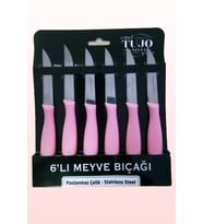 Tujo Paslanmaz Çelik 6'lı Meyve Bıçağı (Çok Renkli)