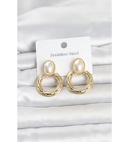 316L Çelik Gold Renk Vintage Model Kadın Küpe