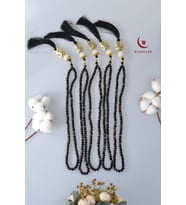 Hediyelik Mevlitlik Kristal Tesbih 99'lu Lale İmameli 5 Adet (Siyah)