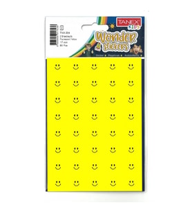 TANEX TNX-304 17mm. FLORASAN SARI GÜLEN YILDIZ STICKER 2'Lİ
