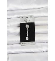 316L Cerrahi Çelik Sallantılı Damla Model Göbek Piercing 5886 - SSSSSS9819-2492