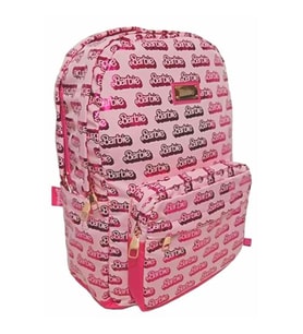 Barbie Okul Çantası Pembe Üç Bölmeli