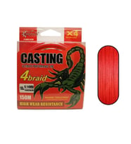 Captain Casting PE 4 Kat Spin İp Misina 0,16mm 150mt Kırmızı