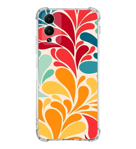 PrintiFy İnfinix Hot 12 Play Uyumlu Retro Color 5 Baskılı Şeffaf Köşe Korumalı Antişok Kılıf