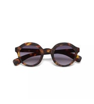 Okkia Lauro Unisex Yuvarlak Güneş Gözlüğü Klasik Havana Siyah Gradyan