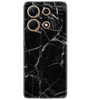 Infınix Note 30 Kılıf Resimli Desenli Baskılı Silikon Fragile Black Mermer 1378