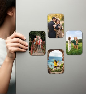 Kişiye Özel Ahşap Fotoğraflı UV Baskılı Magnet