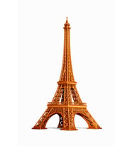 Parlak Bronz Eyfel Kulesi Dekoratif Biblo Paris Temalı Masa & Ofis Süsü 3D Dekor Obje