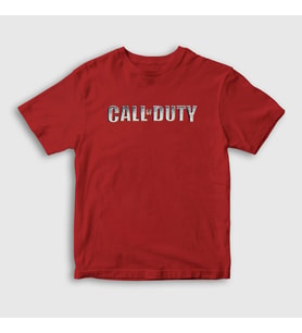 Presmono Unisex Çocuk Kırmızı Logo Call Of Duty T-Shirt 26944tt (Kırmızı)
