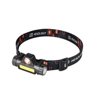 CT-9120 Şarjlı Kafa Lambası 200 Lm USB LED Baş Feneri COB Işık Su Geçirmez IP44 Dağcılık Kamp Balıkçılık