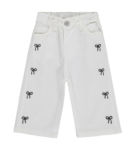 Civil Baby Kız Bebek Fiyonklu 6-18 Ay Pantolon - Ekru