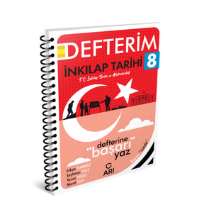 Arı Yayıncılık 8. Sınıf T.C. İnkılap Tarihi ve Atatürkçülük Defterim (Çok Renkli)
