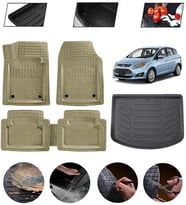 Ford C-Max 2003-2010 Uyumlu Paspas Araca Özel Bagaj Havuzu MBS Bej