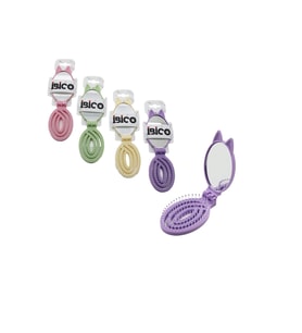 Aynalı Çocuk Tarağı - Katlanır - Oval - Plastik