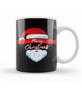 Yılbaşı Yeni Yıl Konseptli Merry Christmas Santa Claus Kupa Bardak Porselen