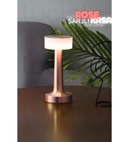 Şerit LED CT-8436 DENVER İnci Rose Gold, Dokunmatik Dimmerli, 3 Farklı Işık Tonlu, Şarjlı LED Masa Lambası