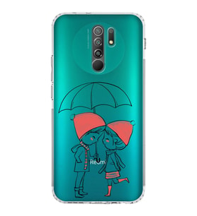 Xiaomi Redmi 9  Kamera Korumalı Kapak Aşk Tasarımlı Şeffaf  Kılıf
