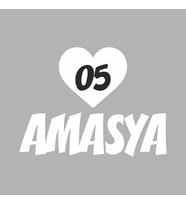 Kalpli 05 Amasya Araba Sticker siyah 20x15 CM (Beyaz)