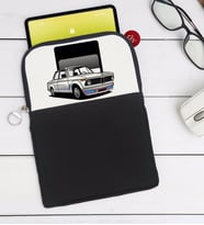 BK Gift Klasik Araç Tasarımlı Taşınabilir Koruyucu Tablet Kılıfı & Organizer Çanta - Siyah-11