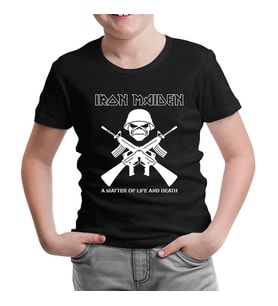 Iron Maiden - A Matter of Life and Death Siyah Çocuk Tshirt