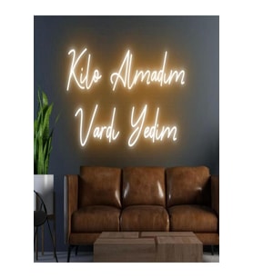 Kilo Almadım Vardı Yedim Yazılı Neon Tabela