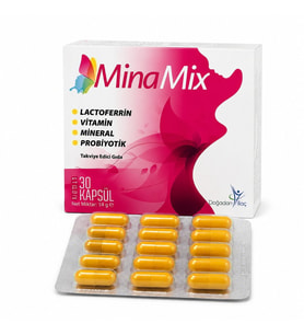Lactoferrin Vitamin Mineral Probiyotik içeren Takviye Edici Gıda