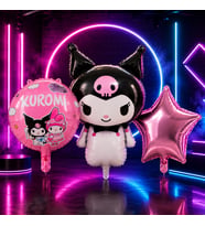 VIP YÜKSEK KALİTE 15 ADET KUROMİ FOLYO BALON FULL SET DOĞUM GÜNÜ KUROMİ KONSEPT BALON KUROMİ BALONU