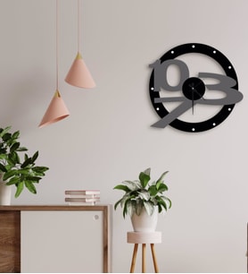 BK Gift Dekoratif 45cm Ahşap Duvar Saati-159