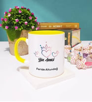 Anneler Günü Hediyesi Anneye Hediye - 9 - Kupa Bardak Sarı