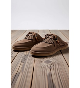 Kadın Loafer Ayakkabı Püskül Detaylı Bağcıksız Rahat Konforlu Düz Topuk Günlük Mule Stil Modern