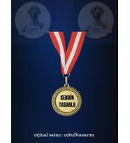 Kişiye Özel Madalya  Kendin Tasarla – Fotoğraflı ve Yazılı Ödül Madalyası (Silver)