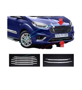 Ford Courier 2018-2019-2020-2021-2022-2023 Krom Ön Panjur 7 Parça Yeni Kasa