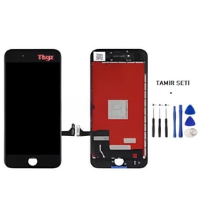 Tkgz - iPhone 7 Uyumlu Lcd Ekran Dokunmatik -A- Kalite (LW MARKA) SİYAH + TAMİR SETİ