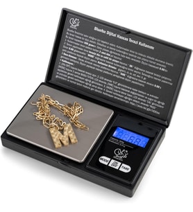Dijital Cep Tartısı - 500g Kapasite, 0.01g Hassasiyet, 7 Ölçü Birimi, Dara Fonksiyonu, Büyük Ekran, Otomatik Kapanma