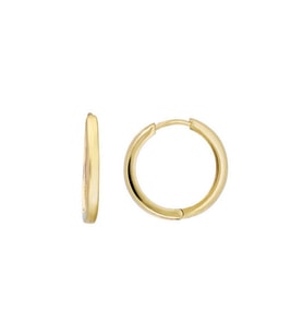 14k Altın Minimal Halka Küpe 1,5-1,7cm
