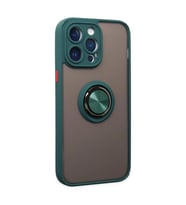İphone 14 Pro Max Kılıf Montreal Yüzüklü  Kapak - Yeşil