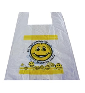 Hışır Poşet Smile Baskılı Küçük Boy ( 200'lü x 10 Paket )