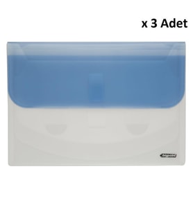 Bigpoint Kademeli Dosya 4 Cepli A4 Mavi x 3 Adet